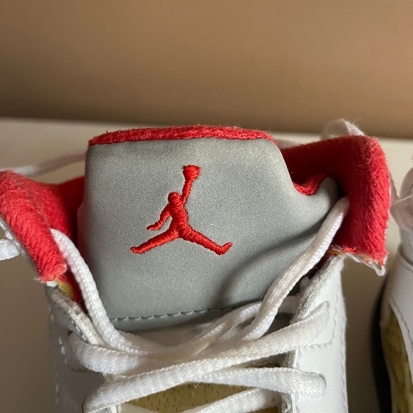 Nike Air Jordan 5 Retro TD Low Fire Red Toddler 5C Shoe Sneaker 440890-100 - Picture 6 of 16
